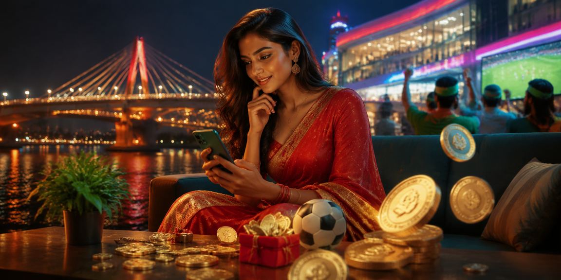 Special Bonus Offer in a Red Envelope Under Neon Lights in Barisal